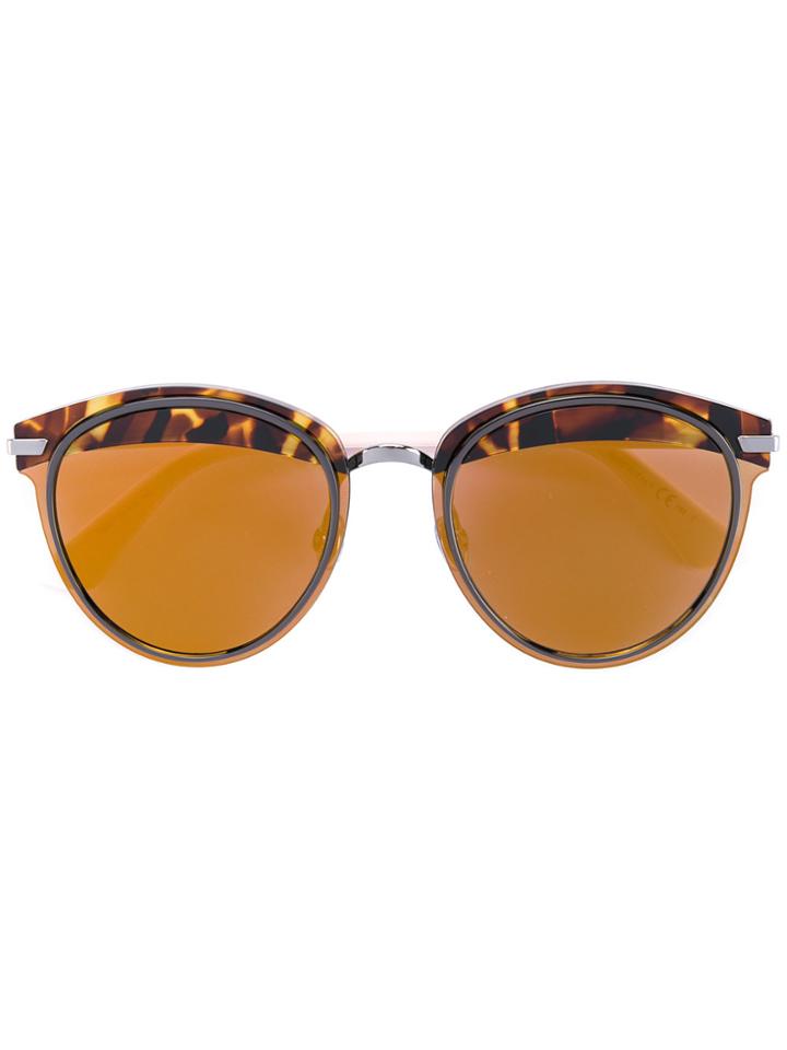 Dior Eyewear Tortoiseshell Brim Sunglasses - Pink & Purple
