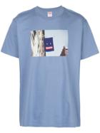 Supreme Banner Print T-shirt - Blue