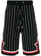 Givenchy Striped Jersey Baseball Bermuda Shorts - Black