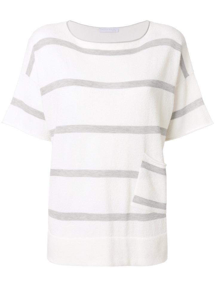 Fabiana Filippi Loose Fit Striped Top - White