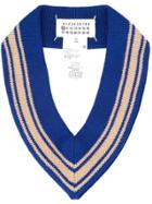 Maison Margiela Ribbed V-neck Collar - Blue