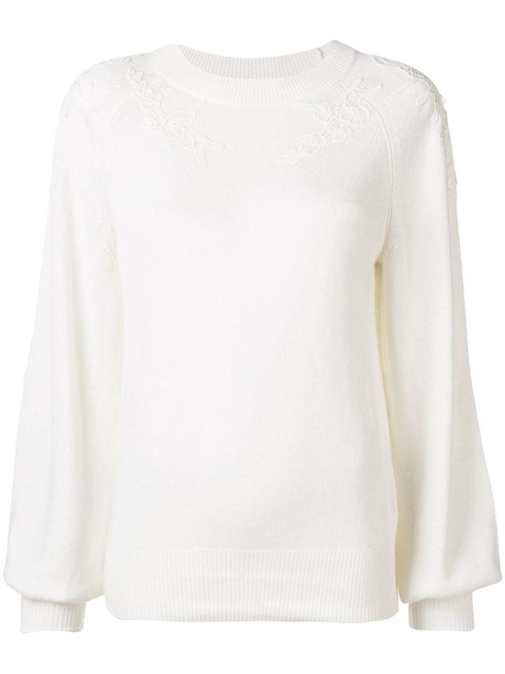 See By Chloé Embroidered Sweater - White