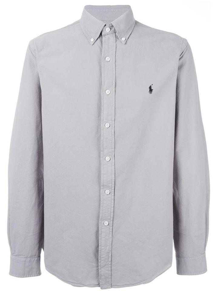 Polo Ralph Lauren Classic Button Down Shirt, Men's, Size: Medium, Grey, Cotton