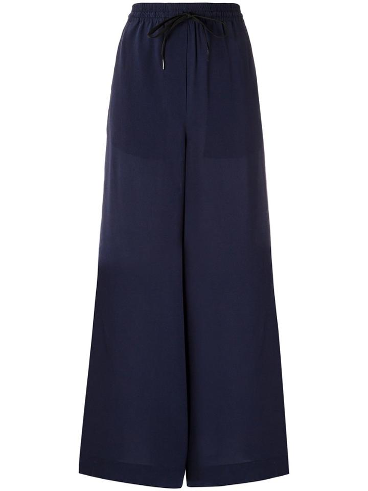 Osklen Drawstring Pallazo Trousers - Blue