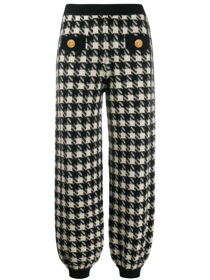 Gucci Houndstooth Track Pants - Black