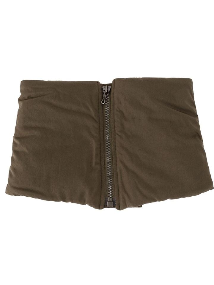 Julius Zipped Scarf - Green