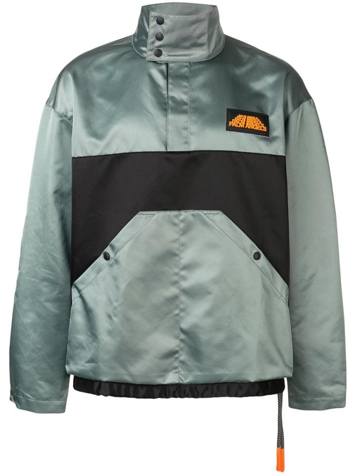 Palm Angels Colour Block Rain Jacket - Green