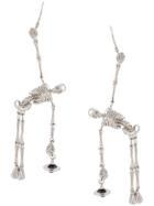 Vivienne Westwood Skeleton Orb Drop Earrings - Silver