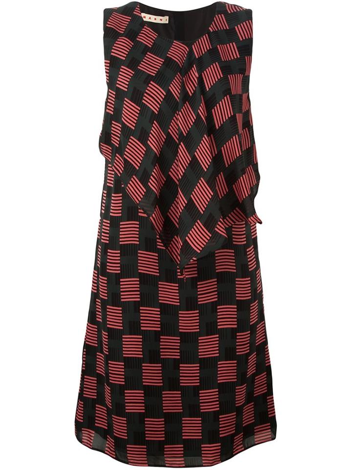 Marni Geometric Draped Dress