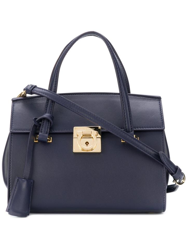 Salvatore Ferragamo Mara Top Handle Bag - Pink & Purple