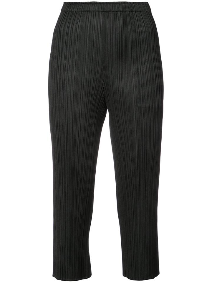 Pleats Please By Issey Miyake Basics Trousers - Black