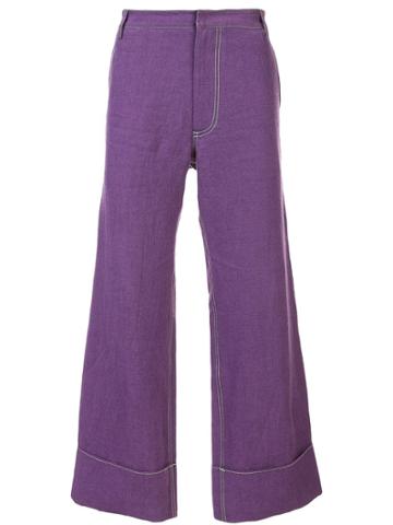Chin Mens Patch Pocket Trousers - Pink & Purple