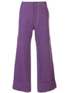 Chin Mens Patch Pocket Trousers - Pink & Purple