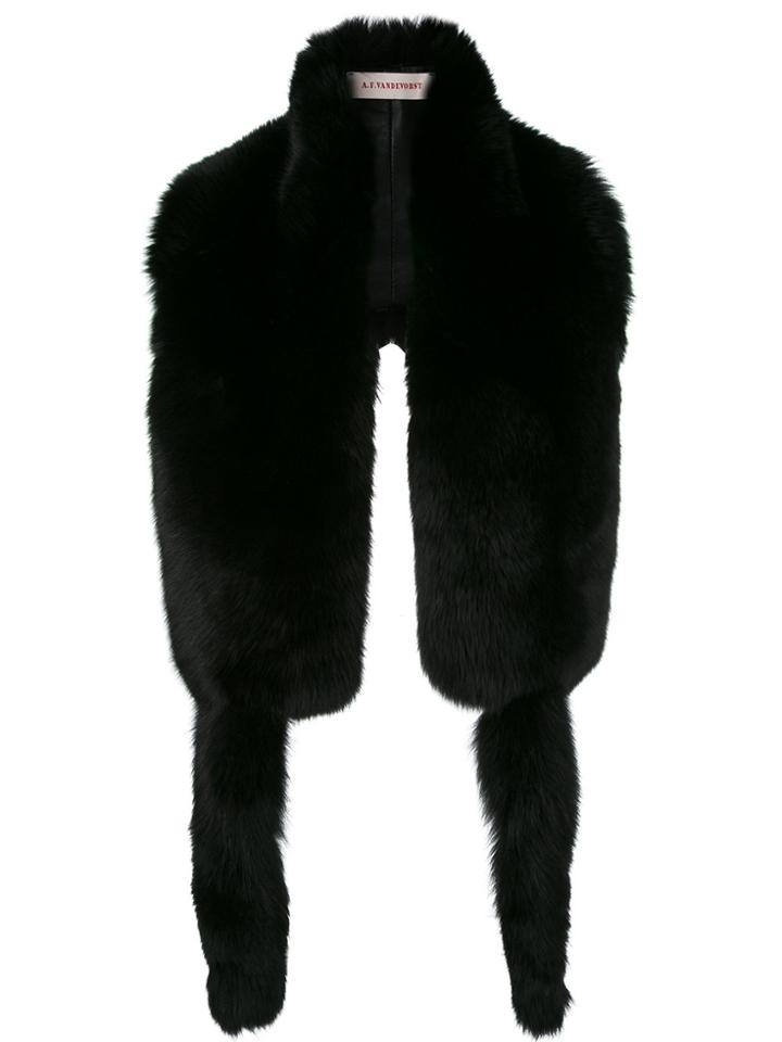 A.f.vandevorst Tapered Fur Stole - Black