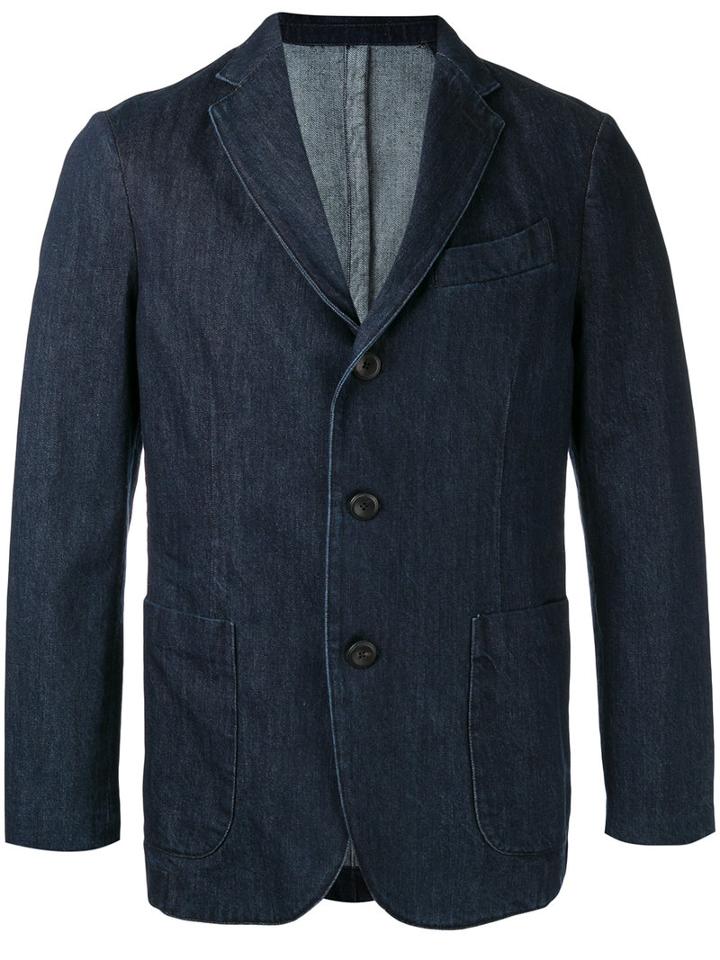Doppiaa Casual Blazer, Men's, Size: 52, Blue, Cotton
