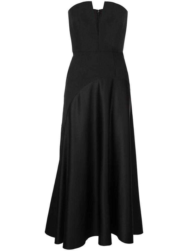 Solace London Long Strapless Dress - Black