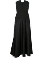 Solace London Long Strapless Dress - Black