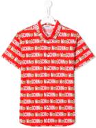Moschino Kids Logo Print Short Sleeved Shirt - Red