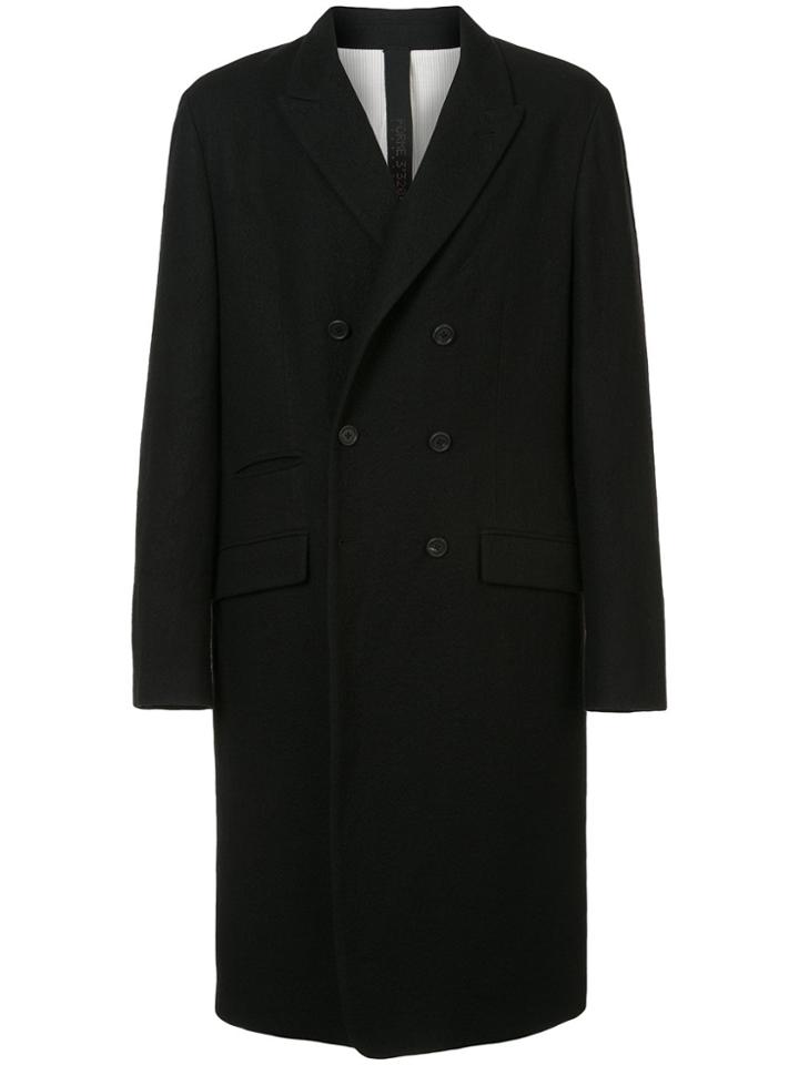 Forme D'expression Button Fastened Longsleeved Coat - Black