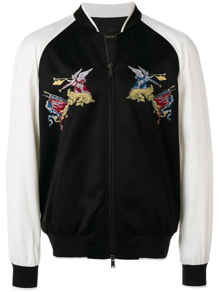 Versace Zipped Bomber Jacket - Black