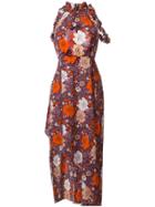 Magda Butrym Floral Print Dress - Pink & Purple