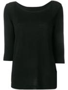 Sottomettimi Cropped Sleeves Jumper - Black