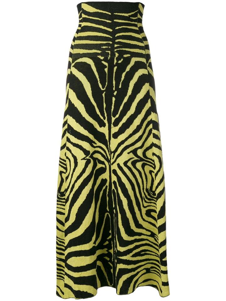 Laneus Printed High Waisted Skirt - Black