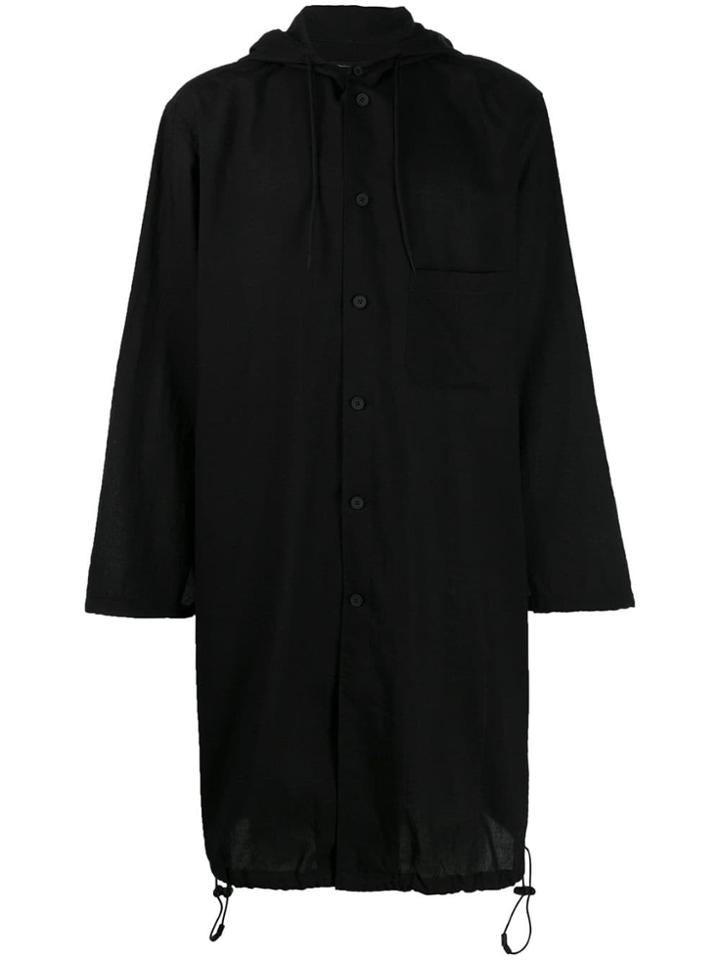 Y-3 Long Raincoat - Black
