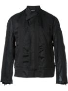 Ann Demeulemeester Two-piece Biker Jacket, Men's, Size: L, Black, Cotton/silk