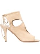 Aquazzura Sexy Thing Sandals, Women's, Size: 39.5, Nude/neutrals, Suede