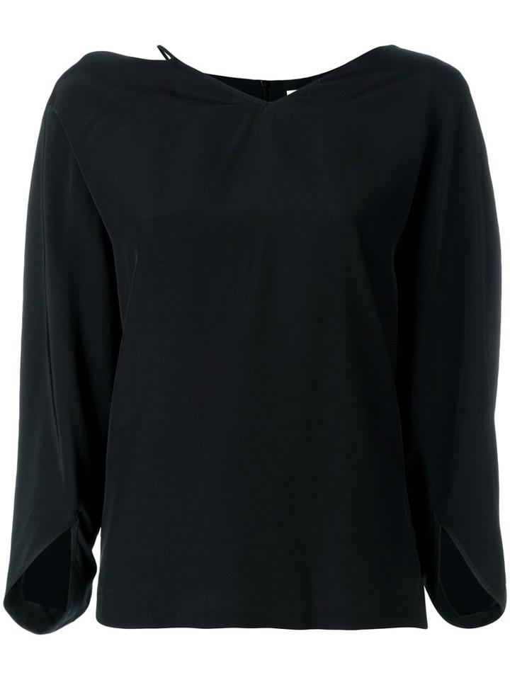 Chalayan String Neck Blouse, Women's, Size: 42, Black, Viscose