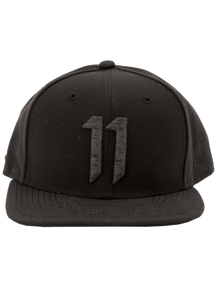 11 By Boris Bidjan Saberi Embroidered Baseball Hat, Men's, Black, Polyester