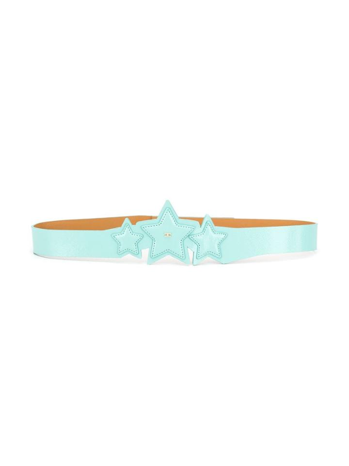 Elisabetta Franchi La Mia Bambina Star Pattern Belt - Blue