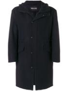 Emporio Armani Zipped Mid-length Coat - Blue