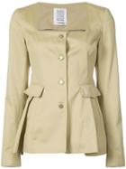 Rosie Assoulin Fitted Square Neck Jacket - Brown