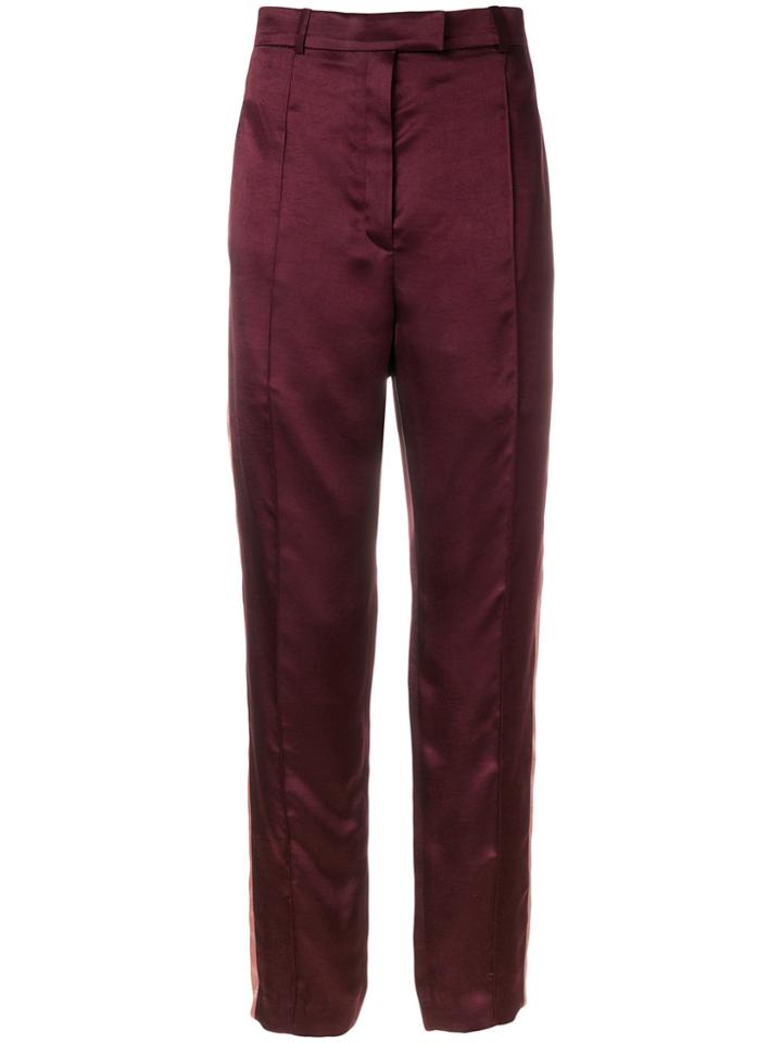Nina Ricci High-rise Side-striped Trousers - Red