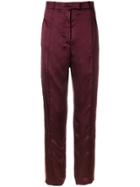 Nina Ricci High-rise Side-striped Trousers - Red