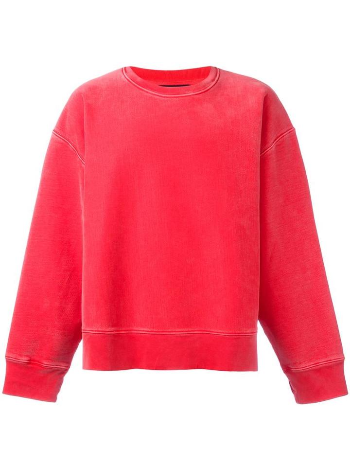 Yeezy Season 3 Crew Neck Sweatshirt, Adult Unisex, Size: Small, Red, Cotton