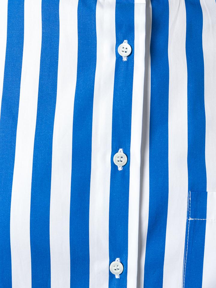 Aspesi Oversized Striped Shirt - Blue