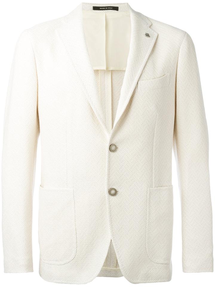 Tagliatore Waffle Textured Blazer - Nude & Neutrals