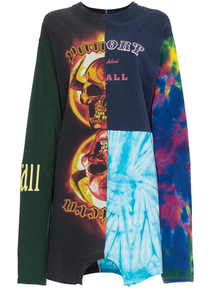 Conner Ives Multicoloured Longsleeved Reconstructed Mini Dress
