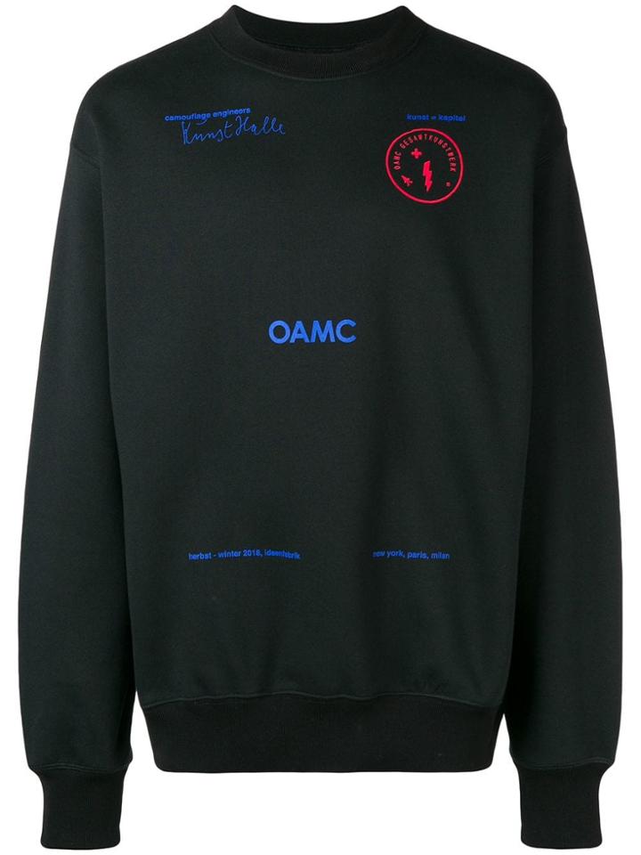 Oamc Slogan Sweatshirt - Black