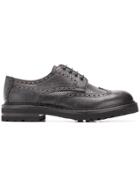 Henderson Baracco Lace-up Perforated Brogues - Black