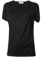 Astraet Gathered Sleeve T-shirt, Women's, Black, Cotton