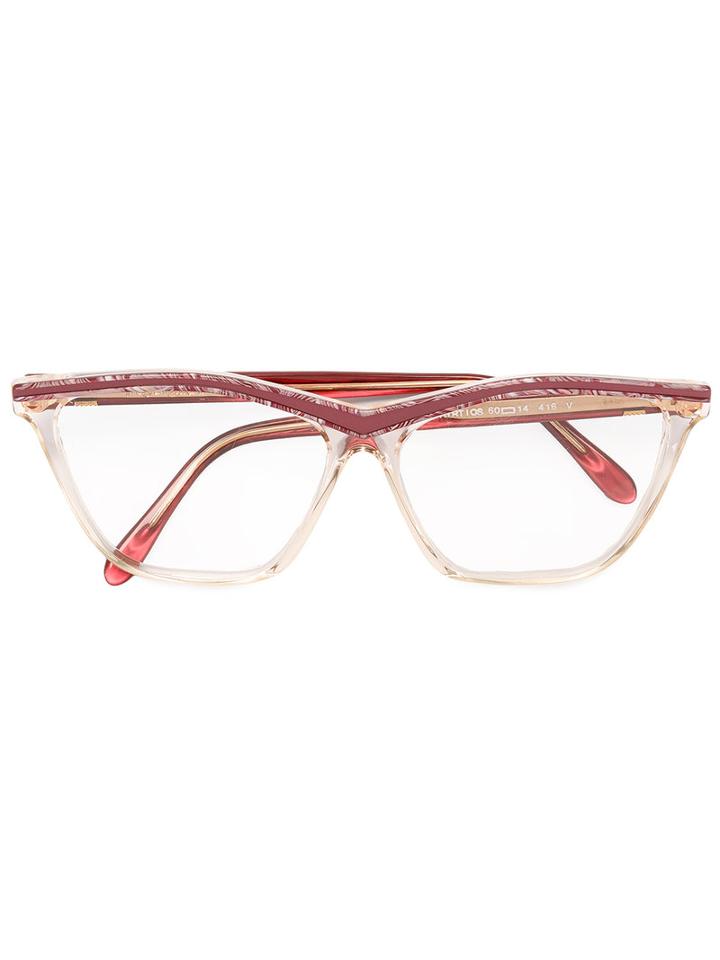 Yves Saint Laurent Vintage Printed Cat Eye Glasses, Brown