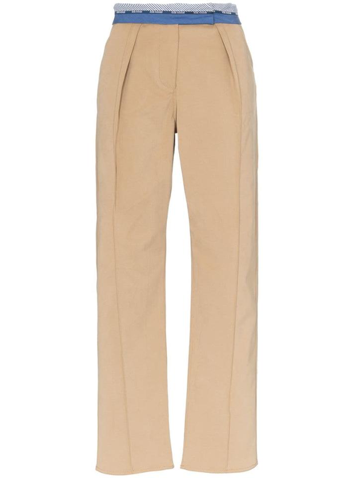 Rosie Assoulin Contrast Waist Trousers - Neutrals