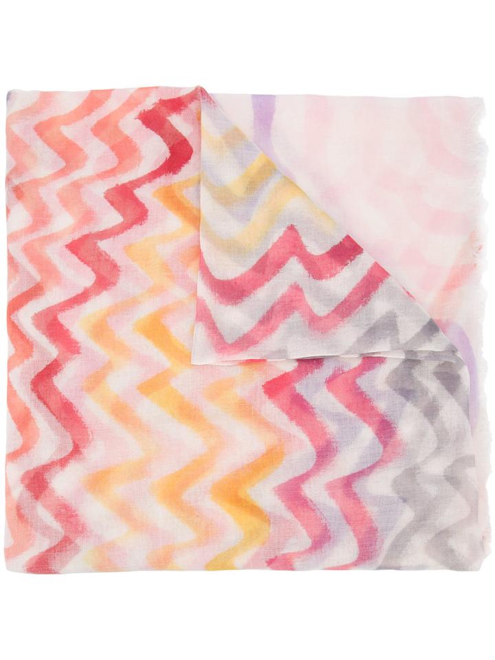 Missoni Zig Zag Pattern Scarf, Women's, Cotton