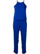 P.a.r.o.s.h. Halter Neck Jumpsuit, Women's, Size: M, Blue, Polyester