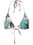 Patbo Palm Triangle Bikini Top - Pink & Purple