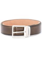 Salvatore Ferragamo Classic Belt, Men's, Size: 115, Brown, Calf Leather